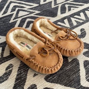 Toddler Size 7 Minnetonka Moccasins - Worn Once Indoors Only, Briefly!